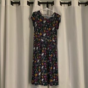 Navy Floral Bird Boden Dress